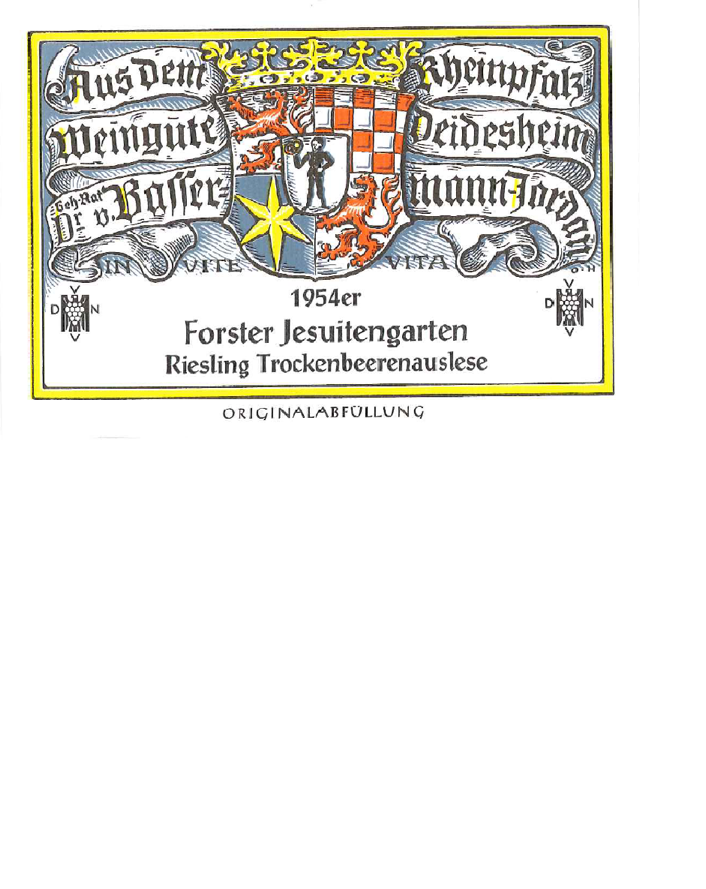 Bassermann – Jordan 1954 Forster Jesuitengarten Riesling Trockenbeerenauslese