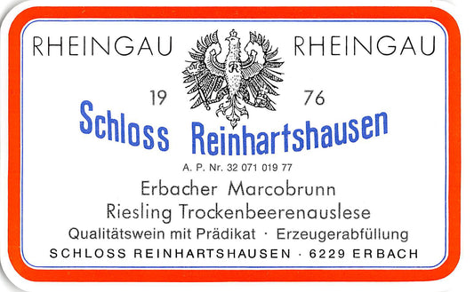 Schloss Reinhartshausen 1976 Erbach Marcobrunn Riesling Trockenbeerenauslese (0,7l)
