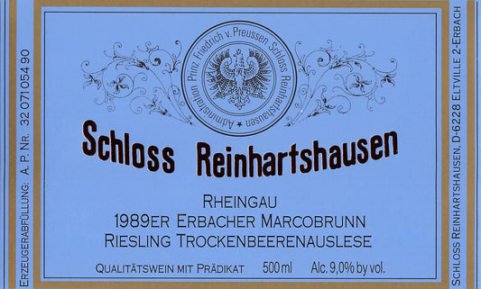 Schloss Reinhartshausen 1989 Erbach Marcobrunn Riesling Trockenbeerenauslese (0,5l)