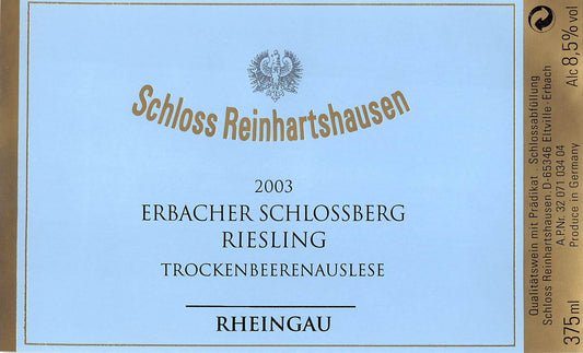 Schloss Reinhartshausen 2003 Erbach Schlossberg Riesling Trockenbeerenauslese (0,375l)