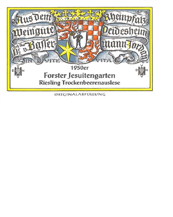 Bassermann – Jordan 1950 Forster Jesuitengarten Riesling Trockenbeerenauslese