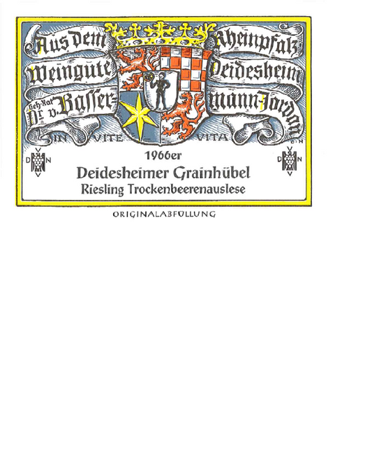 Bassermann – Jordan 1966 Deidesheimer Grainhübel Riesling Trockenbeerenauslese