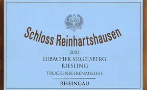 Schloss Reinhartshausen 2003 Erbach Siegelsberg Riesling Trockenbeerenauslese (0,75l)