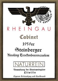 Kloster Eberbach 1959 Steinberger Riesling Trockenbeerenauslese (0,7l) – Auction Wine